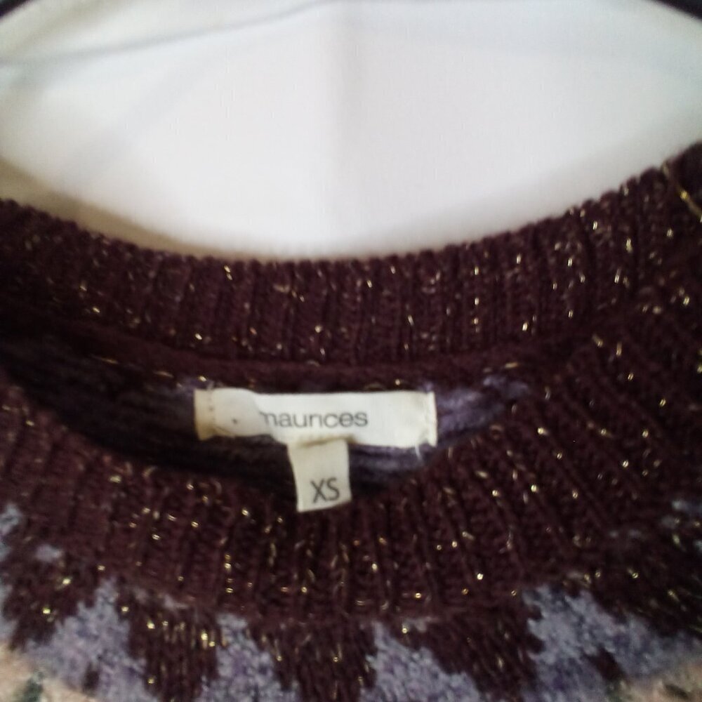 Maurices Sweater Dress Women XS Long Sleeve Soft Stretch Gray Pink - Picture 9 of 15